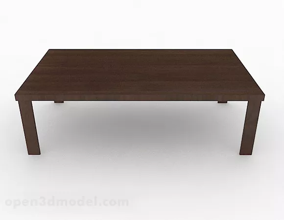Simple Wooden Coffee Table 3d model Simple Wooden Coffee Table 3d model