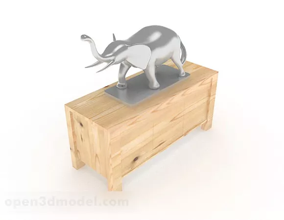 Simple Wooden Decorative Office Cabinet 3d model Simple Wooden Decorative Office Cabinet 3d model