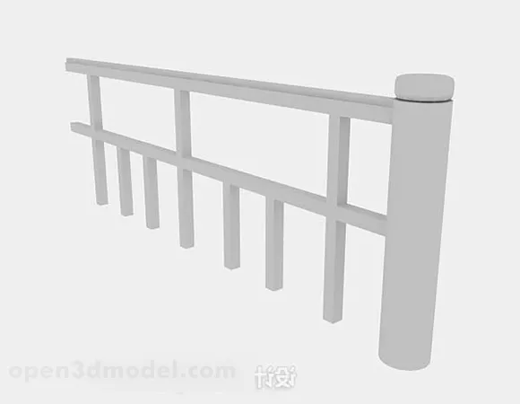 Simple Wooden Railing 3d model Simple Wooden Railing 3d model