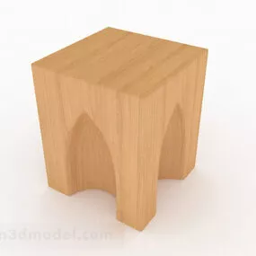 Simple Wooden Stool 3d model