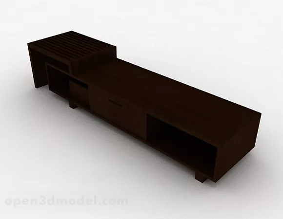 Simple Wooden Tv Cabinet 3d model Simple Wooden Tv Cabinet 3d model