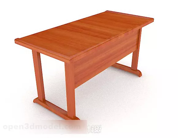 Simple Yellow Brown Desk 3d model Simple Yellow Brown Desk 3d model