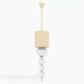 Ceiling Yellow Chandelier 3d model