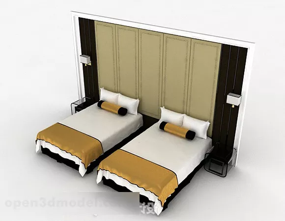 Single Bed Combination 3d model Single Bed Combination 3d model