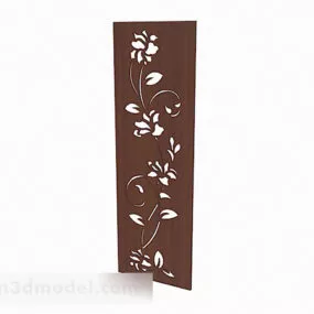 Single Carving Flower Screen Decoration 3d model