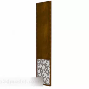 Single-sided Wooden Screen 3d model