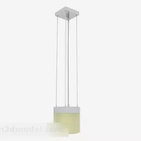Single Warm Yellow Chandelier 3d model