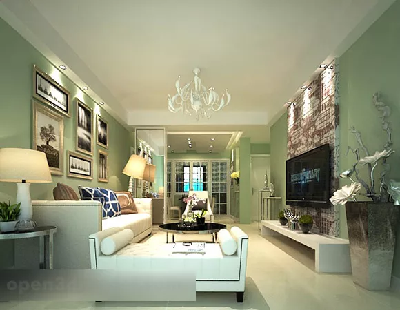 Small Fresh Living Room Interior 3d model Small Fresh Living Room Interior 3d model