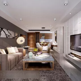 Small Living Room Interior 3d model