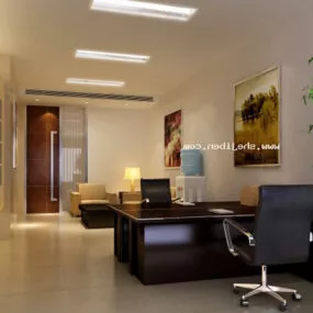 Small Home Office Interior 3d model