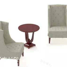 Sofa Combination With Table 3d model