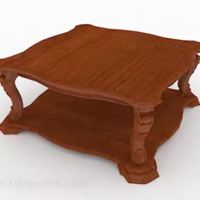 Solid Wood Home Coffee Table Furniture 3d model