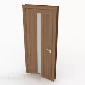Solid Wood Home Door 3d model