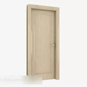 Solid Wood Room Door 3d model