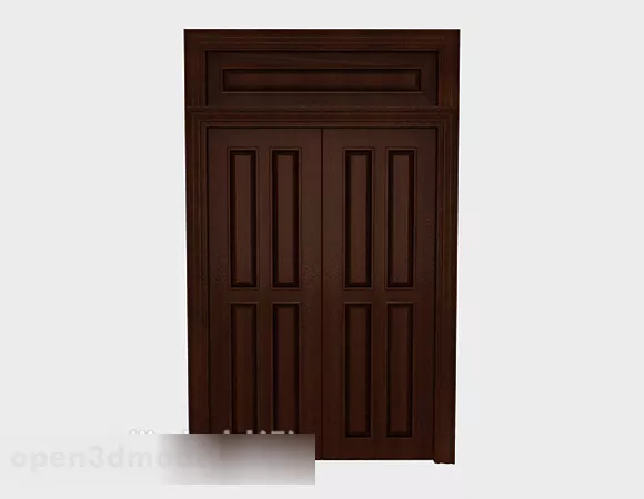 Solid Wood Simple Door 3d model Solid Wood Simple Door 3d model