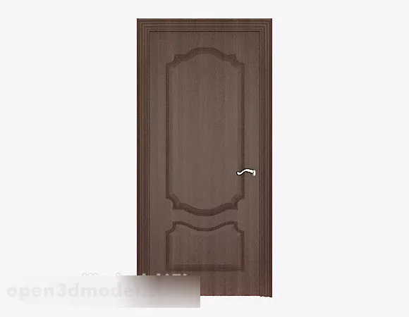 Solid Wood Simple Room Door 3d model Solid Wood Simple Room Door 3d model
