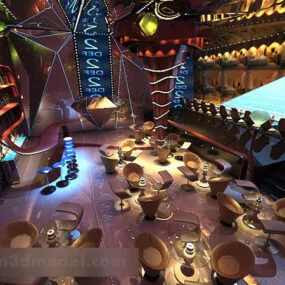 Modern Bar Club Interior 3d model