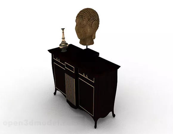 Southeast Asia Wooden Brown Cabinet 3d model Southeast Asia Wooden Brown Cabinet 3d model