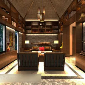 Southeast Asian Study Interior 3d model