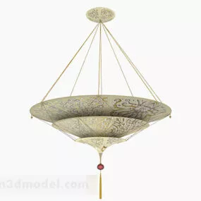 Southeast Asian 3 Layer Cone Chandelier 3d model