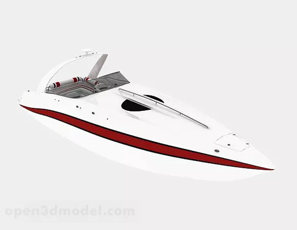Cabin Motorboat 3d model