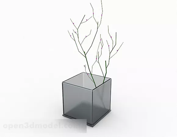 Square Gray Carafe 3d model Square Gray Carafe 3d model