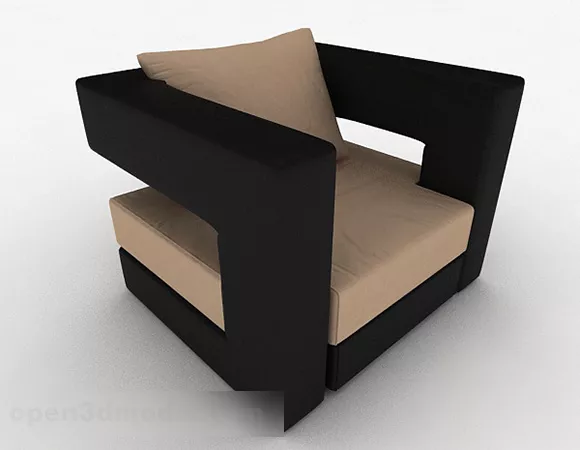 Square Simple Single Sofa Design 3d model Square Simple Single Sofa Design 3d model