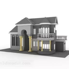 Stacked Villa House 3d model