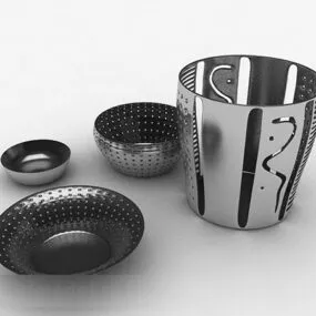 Stainless Steel Kitchen Utensils 3d model