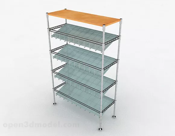 Wooden Wine Cabinet 3d model