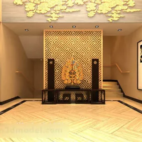 Stairs Entrance Interior 3d model