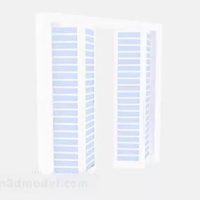 Striped Wooden Door 3d model