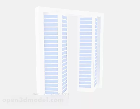 Striped Wooden Door 3d model Striped Wooden Door 3d model