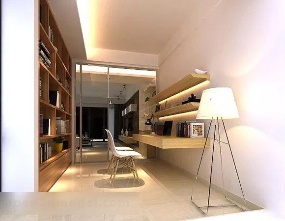 Study Sliding Door Interior 3d model Study Sliding Door Interior 3d model