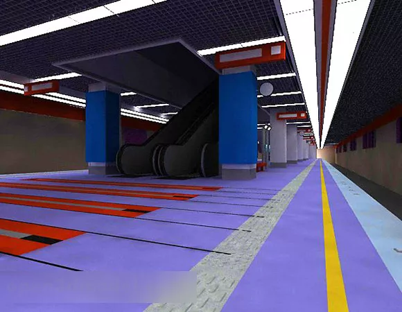 Scifi Station Concept Scene 3d model