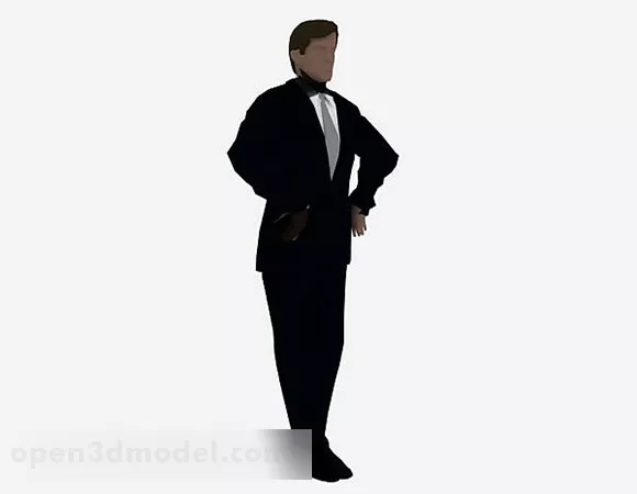 Man Mannequin Character Sailor In Vest Suit 3d model