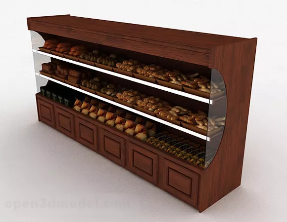 Supermarket Bread Display Stand 3d model Supermarket Bread Display Stand 3d model