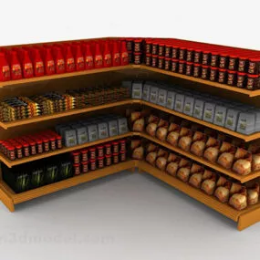 Supermarket Food Display Stand 3d model