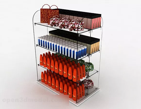 Supermarket Product Display Stand V1 3d model Supermarket Product Display Stand V1 3d model