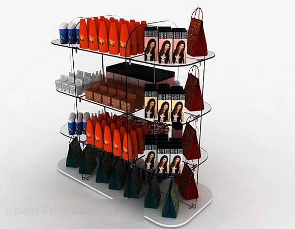 Supermarket Shampoo Product Display Stand 3d model Supermarket Shampoo Product Display Stand 3d model