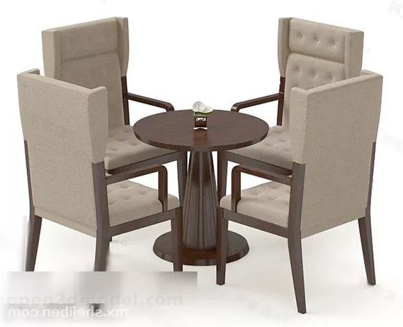 Table And Chair Combination 3d model Table And Chair Combination 3d model