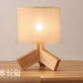Modern Wooden Table Lamp 3d model