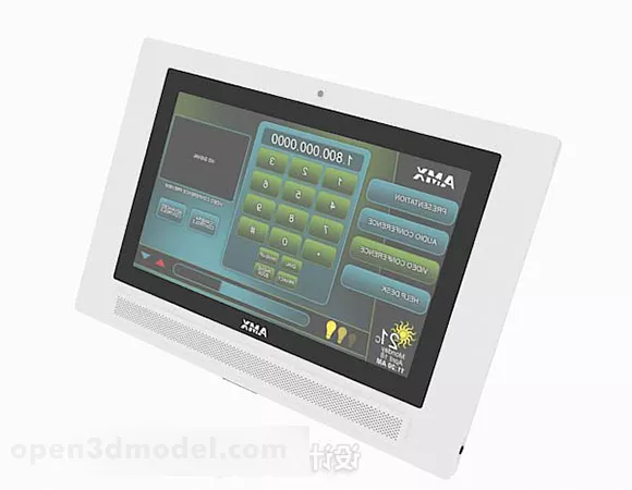 White Tablet 3d model White Tablet 3d model