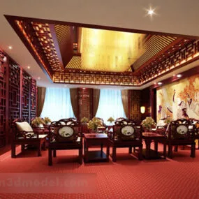 Tea Room Interior 3d model