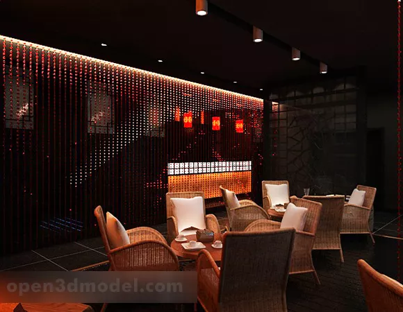 Teahouse Furniture Design 3d model Teahouse Furniture Design 3d model