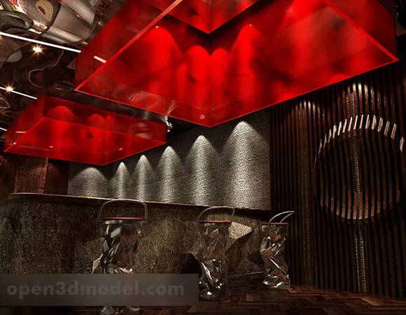 Teppanyaki Restaurant Lobby 3d model Teppanyaki Restaurant Lobby 3d model