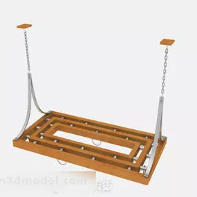 Wooden Kitchen Utensils Hanger 3d model