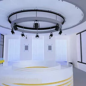 Tobacco Company Showroom Image Wall Interior 3d model