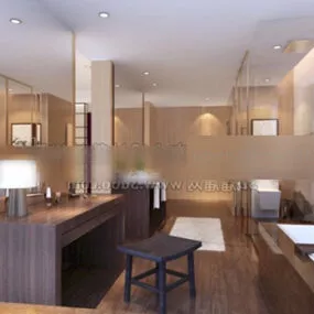Home Villa Big Toilet Interior 3d model