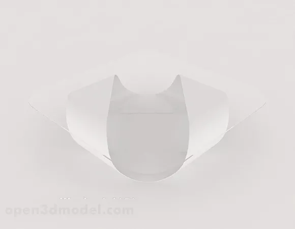 Transparent Glass Modernism Coffee Table 3d model Transparent Glass Modernism Coffee Table 3d model